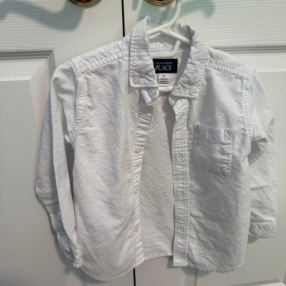 Childrens Place white oxford button down 4T
